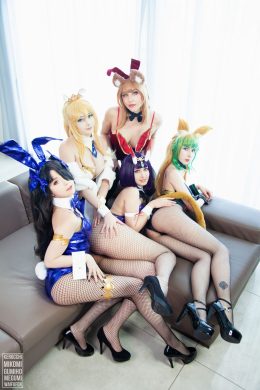 Kerocchi、Mikomi Hokina、Gumiho Hannya、Megumi Koneko、Waifufox – Fate Bunny 合作