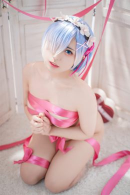 Cosplay 虎森森 蕾姆丝带 Rem Ribbon