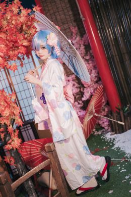 Cosplay 神沢永莉 蕾姆和风 Rem (レム)